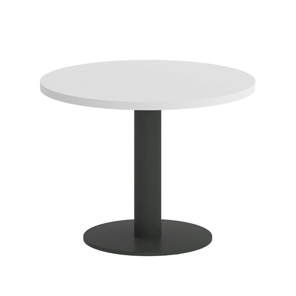 Home Office Стол журнальный круглый VR.SP-5-60.1G Белый бриллиант/Антрацит металл 600*600*453 - Вид 1