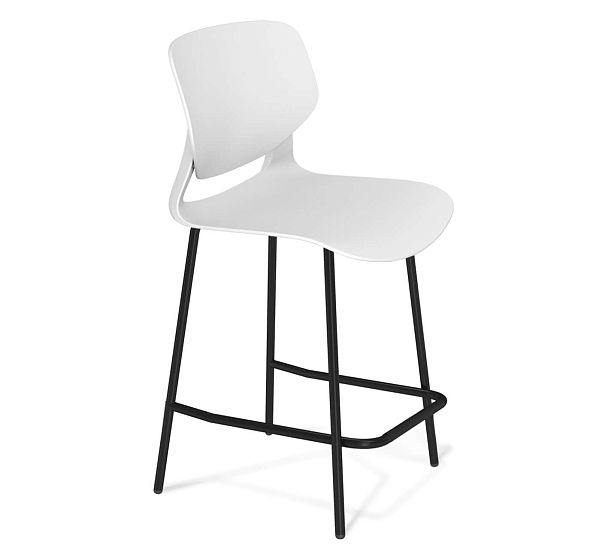 Стул полубарный Sheffilton SHT-ST59/S196-1 белый/черный муар - Вид 2