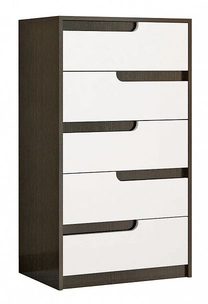 Комод Гавана (1070х600х430) венге/акрил белый - Вид 1