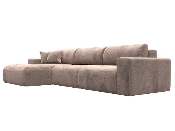 Диван угловой Лига-036 НПБ Классик Лонг левый угол Велюр бежевый - Вид 3