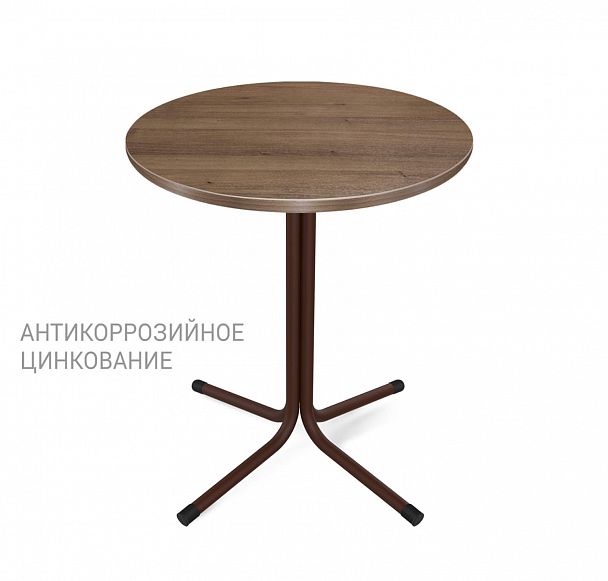 Стол SHT-TU7-1/70 МДФ коричн.муар(цинк)/черный/орех светлый - Вид 2