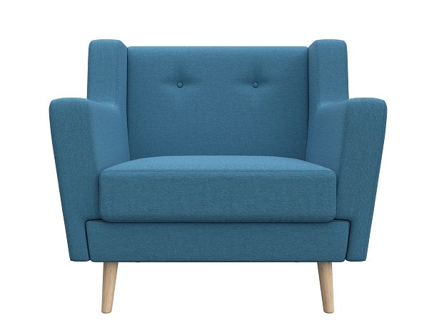 Кресло Брайтон Рогожка голубой - Вид 2