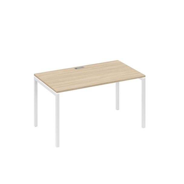Стол письменный на металлокаркасе DUE A4 А4 Б2 024 БП дуб скандинавский / металлокаркас белый - Вид 1