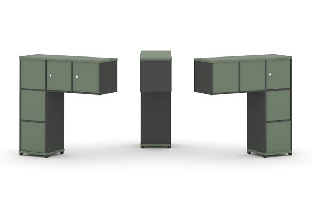 Concept Надставка низкая CN.DNN-006 Кобо/Антрацит/Металл Антрацит 1099*365*1130 - Вид 1