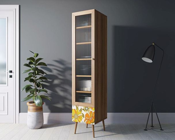 Буфет Berber одностворчатый с ящиком принт 47 арт BB48/Print_47 - Вид 3