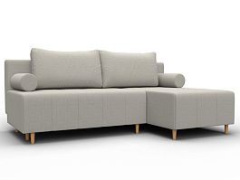 Диван угловой Лига-102 угол универсальный Рогожка бежевый - Фото предпросмотра