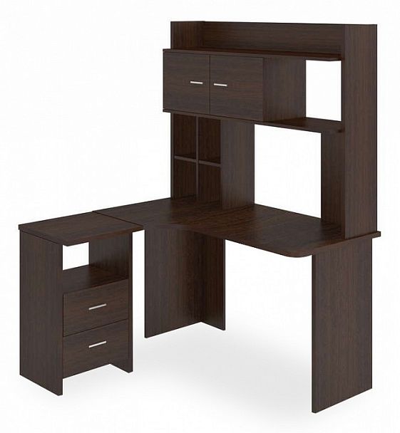 Стол компьютерный Домино Lite СКЛ-Угл130+НКЛХ-130 В ЛЕВ Венге левый - Вид 1