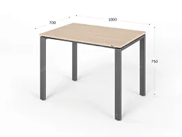 UNITY РМС7-10 ДУБ СОНОМА Стол на металлокаркасе прямой 1000х700х750 - Фото предпросмотра