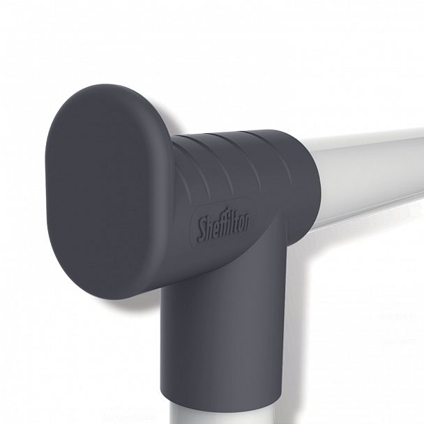 Вешалка для плечиков СН-4345, 1660х860х440 мм, передвижная, пластик/металл, серая/хром - Вид 3