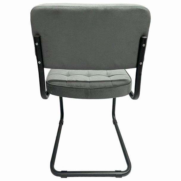 Стулья КОМПЛЕКТ 2 шт., РС14М, черный каркас, велюр, графит, разобранные - Вид 6