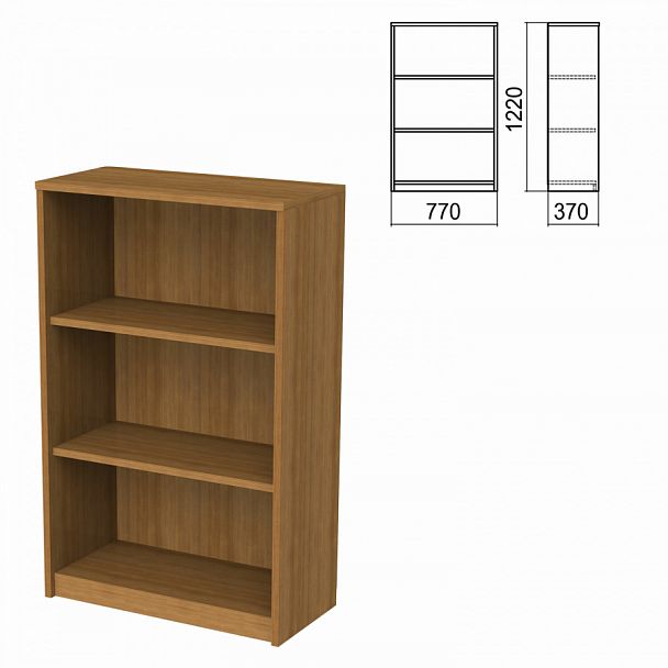 Шкаф (стеллаж) "Арго", 770х370х1220 мм, 2 полки, орех - Вид 1