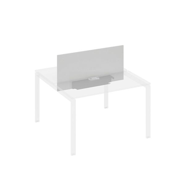 Экран настольный фронтальный для стола 120 с двумя кабель-каналами A4 А4 Б 846 БП серый / металлокаркас антрацит - Вид 1