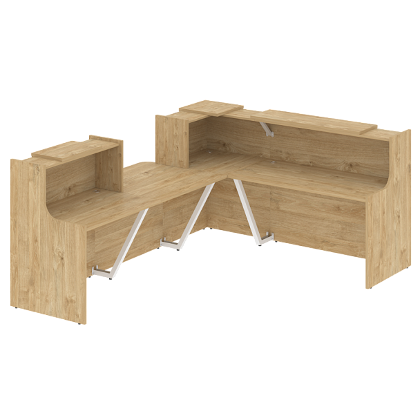 Ресепшн Г-образный "Onix" O.R-K-31 тиквуд светлый - Вид 1