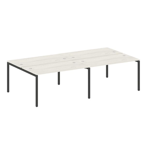 Metal System Quattro Р. ст. на 4 раб. места на П-образном м/к 40БП.СМ-4.3 Дуб наварра/Антрацит металл 2800*1475*750 - Вид 1