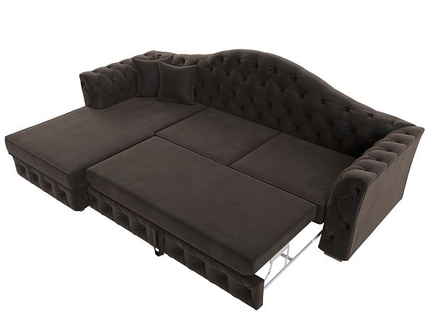 Диван угловой Артис левый угол Велюр коричневый - Вид 7