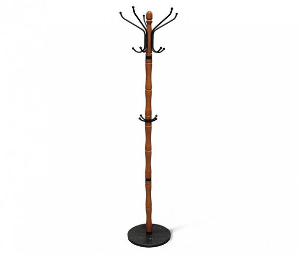 Вешалка  Sheffilton SHT-CR12 светлый орех/черный/мрамор - Вид 1