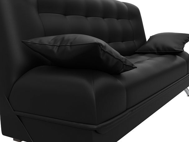 Диван Книжка Анна (полностью экокожа черная) - Вид 4