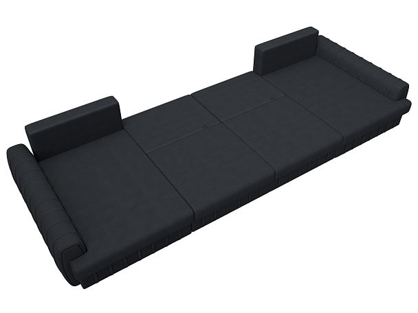 Диван П-образный Лига-057 НПБ Лонг Замша темно-серый - Вид 9