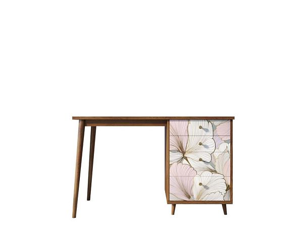 Стол рабочий Berber принт 31 с одной тумбой арт BB31/Print_31 - Вид 1