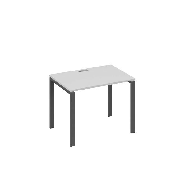 Стол письменный на металлокаркасе UNO A4 А4 Б1 012 БП серый / металлокаркас антрацит - Вид 1