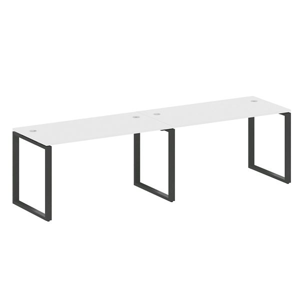 Metal System Р. ст. на 2 раб. места на О-образном м/к БО.СМ-2.3 Белый/Антрацит металл 2800*720*750 - Вид 1