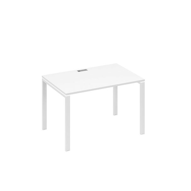 Стол письменный на металлокаркасе UNO A4 А4 Б1 023 БП белый премиум / металлокаркас белый - Вид 1