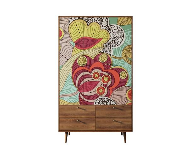 Шкаф трехстворчатый Berber принт 6 арт BB02/Print_06 - Вид 1