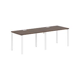 Стол 2-х местный EUWST 2380 Дуб Денвер тёмный/Белый 2326х800х750 EDIS - Фото предпросмотра