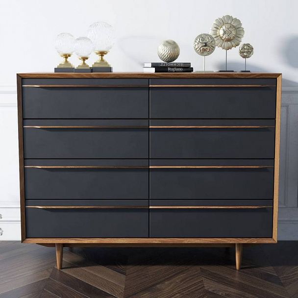 Комод "Bruni Black" на 8 ящиков - Вид 4