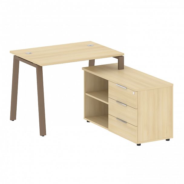 Рабочая станция "Metal System" БА.РС-СТС-2.1 акация/мокко - Вид 1