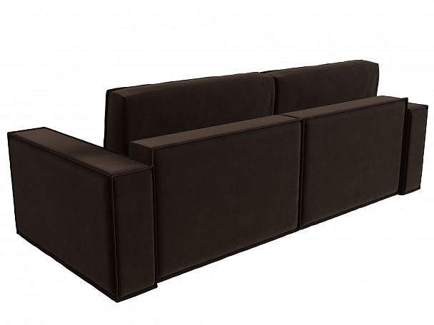 Диван прямой Куба (полностью микровельвет коричневый) - Вид 10
