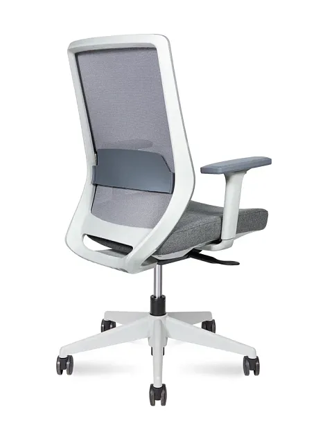 Кресло офисное / Mono grey LB  / серый пластик / серая ткань / серая сетка - Вид 3