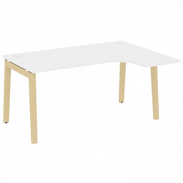 Стол эргономичный "Onix wood" OW.SA-4 белый/дуб светлый - Вид 1