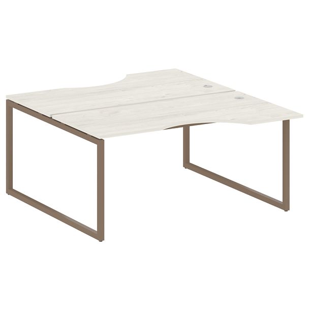 Metal System Quattro Р. ст. криволинейная на О-образном м/к 40БО.РАС-СА-2.1 Дуб наварра/Мокко металл 1600*1835*750 - Вид 1