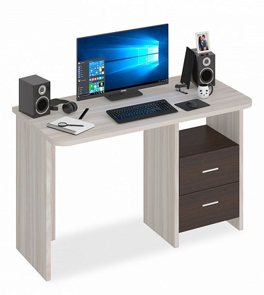 Стол письменный Домино Lite СКЛ-Прям120Р Венге/Карамель - Вид 1