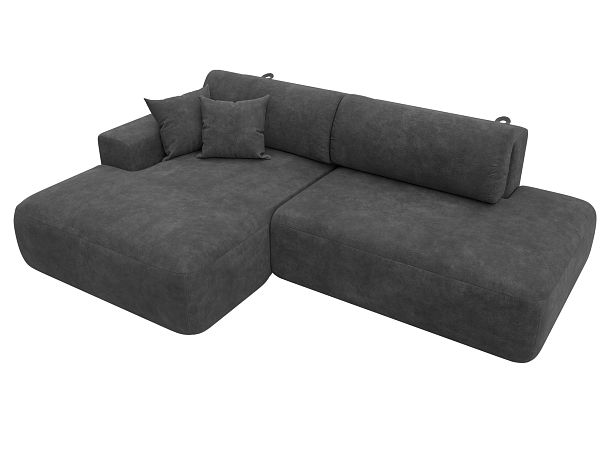 Диван угловой Лига-036 НПБ Модерн левый угол Велюр серый - Вид 5