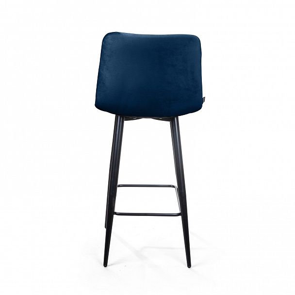 Стул полубарный UNO, бархат синий 29 / чёрный конус - Вид 6