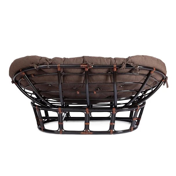 Диван Мамасан/Mamasan (23/02 W) /с подушкой и ремешками/Antique brown (античный черно-коричневый) - Вид 4
