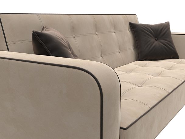 Диван-книжка Тур Велюр бежевый - Вид 4