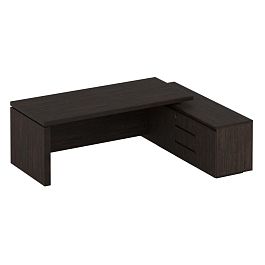 Стол руководителя на опорной тумбе Mark-II МК 138-2 дуб валенсия - Фото предпросмотра