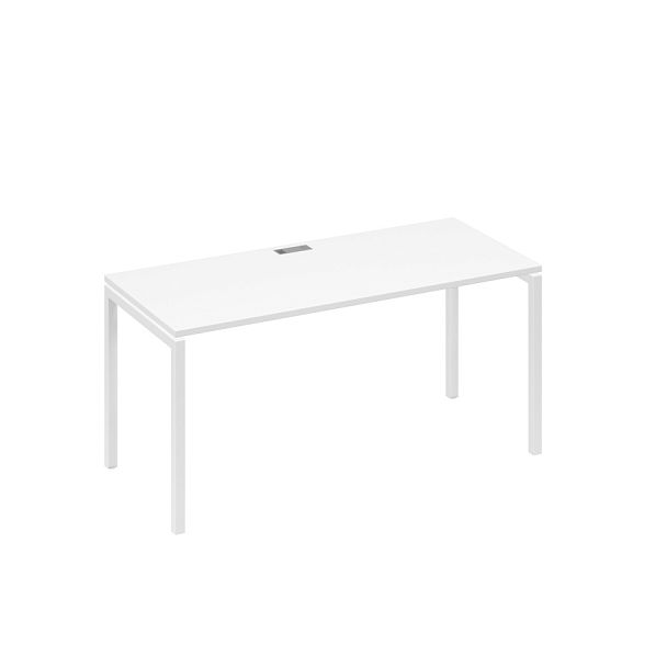 Стол письменный на металлокаркасе DUE A4 А4 С2 015 БП белый премиум / металлокаркас белый - Вид 1