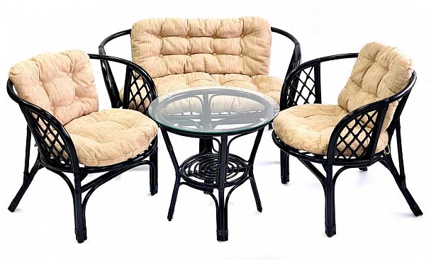 Комплект Багама с диваном, подушки светлые обычные шенил - Вид 4