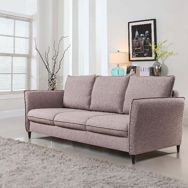 Hans диван-кровать прямой с подлокотниками рогожка серый - Вид 4