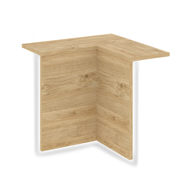 Onix Накладка угловая высокая внутренняя с подсветкой левая О.R-NU.V.VNU.S (L) Тиквуд светлый 759*759*674 - Вид 1