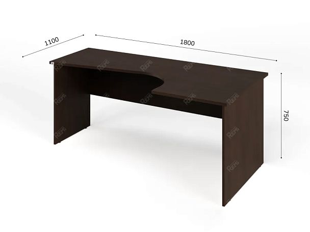 ЛАЙТ / LIGHT RLG005-18x11R Угловой стол 180x110x75 Вишня - Вид 3