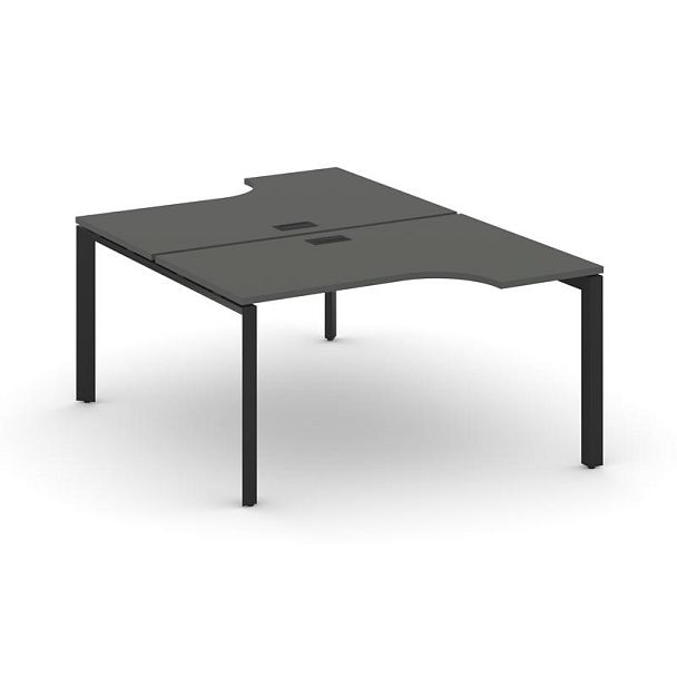 Style Project Next Рабочая станция эргономичная SN-59P.DRPA-021 Антрацит/Металл Черный/Черный Заглушка 1380*1632/1992*750 - Вид 1