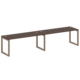 Metal System Quattro Р. ст. на 2 раб. места на О-образном м/к 50БО.СМ-2.5 Венге/Мокко металл 3600*720*750 - Фото предпросмотра