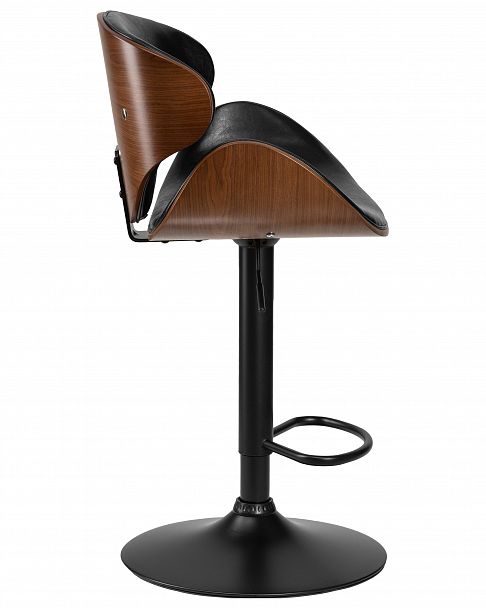 Стул барный DOBRIN KARTER BLACK (коричневый орех дерево (BWW), черный PU) - Вид 3