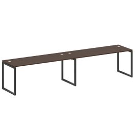 Metal System Quattro Р. ст. на 2 раб. места на О-образном м/к 40БО.СМ-2.5 Венге/Антрацит металл 3600*720*750 - Фото предпросмотра