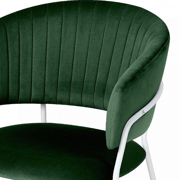 Стул кухонный Даксон зеленый велюр/белый - Вид 6